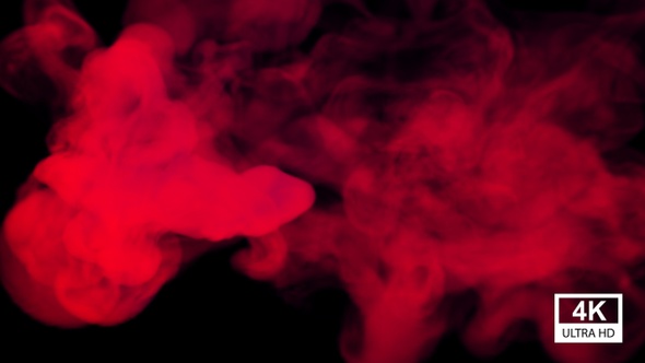 Realistic Red Smoke Revealing 4K