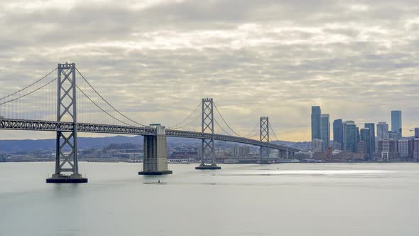 Time Lapse: San Francisco Bay Bridge and Cityscape