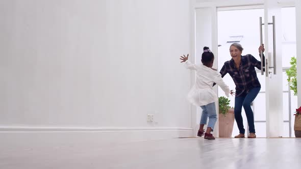 Mature woman and her granddaughter