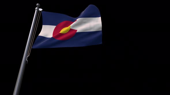 Colorado State Flag  With Alpha Channel 4K