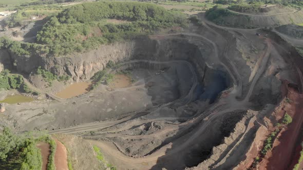 Aerial view of quarry hole