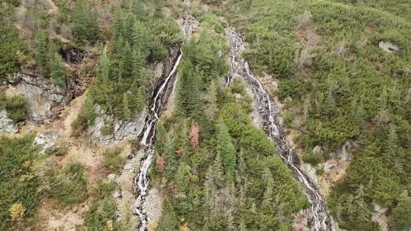 Mountain Waterfall in Tatra Mountains, Poland