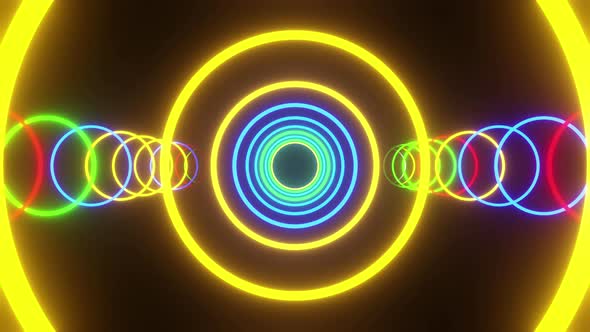 Colorful Circle Light 4k 