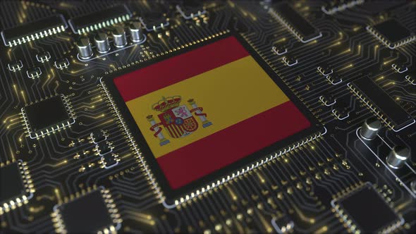 National Flag of Spain on the Operating Chipset alt