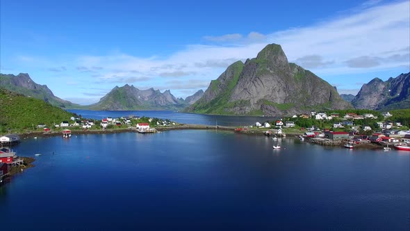 Fishing port of Reine in Norway, Lofoten