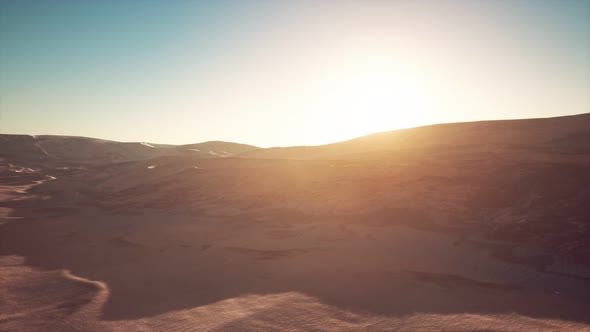 Beautiful Sand Dunes in the Sahara Desert