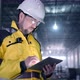 Portrait of Professional Heavy Industry Engineer / Worker Wearing Safety Uniform,  - VideoHive Item for Sale