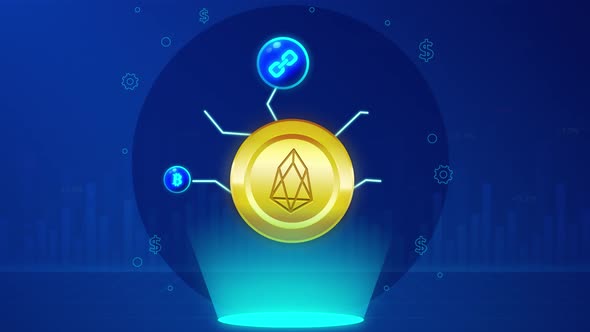 2D Crypto Economic Business Nft Animation Background Eos