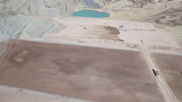 Dam construction from the air