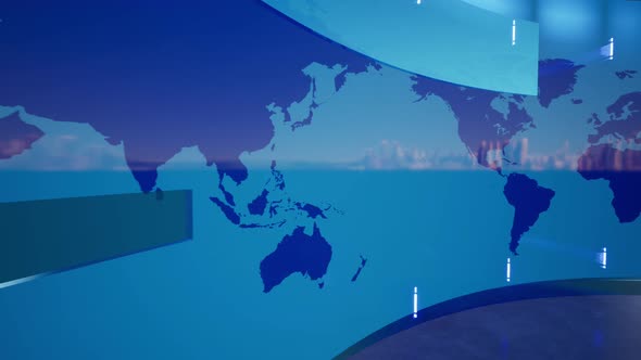 World Map With Studio Background 4k
