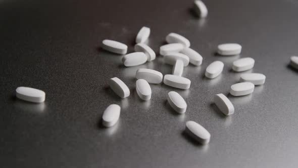 Rotating stock footage shot of vitamins and pills - VITAMINS 0010