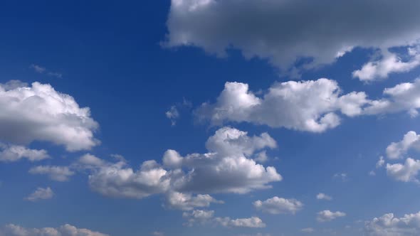 Bright Clouds and Blue Sky Time Lapse