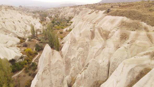 Cappadocia Landscape Aerial View. Turkey. Goreme National Park