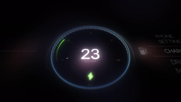 Car Charging Level Dashboard Indicator