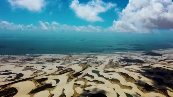 Brazil National Park of Lencois Maranhenses at state of Maranhao