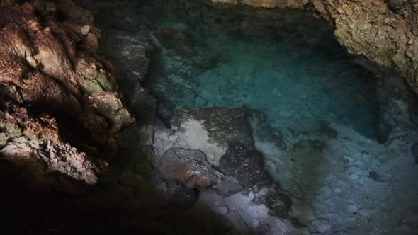 Cave with Fresh Water Underground River Cave Under the Cliffs Zanzibar Kuza Cave