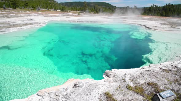 Sapphire Pool Biscuit Basin Yellowstone National Park Wyoming USA