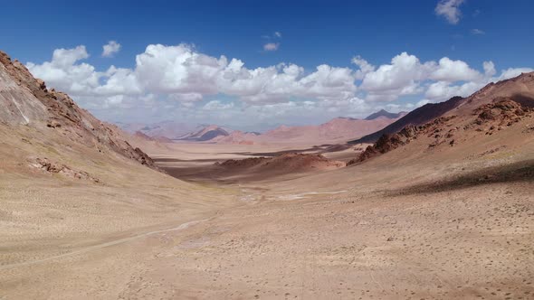 Desert Flying Over a Dune