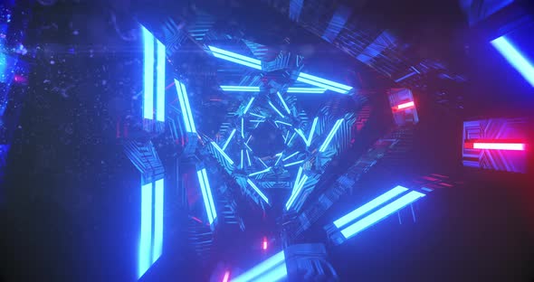 Blue glowing lights moving in hypnotic motion alt