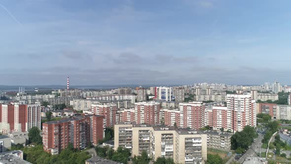 Aerial view of old and new modern buildings 01