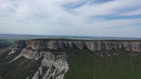 Aerial view of Belbek canyon in Crimea