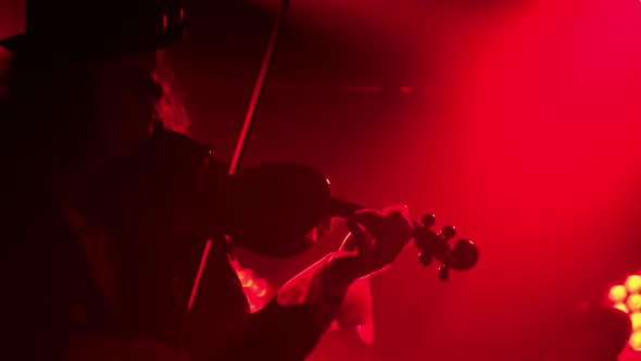 Violinist Musician Plays a Musical Instrument