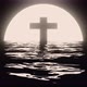 Stylized Crucifix At Sunset At Sea. - VideoHive Item for Sale