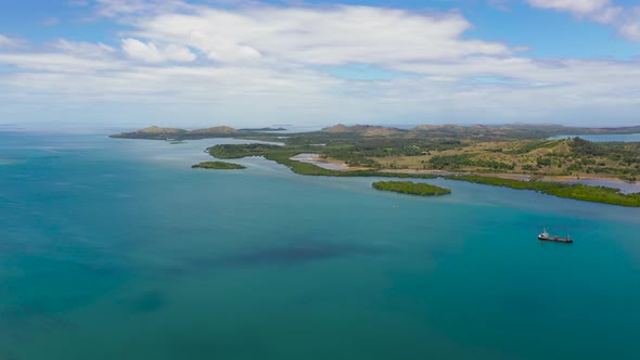 Blue Sea and Tropical Islands