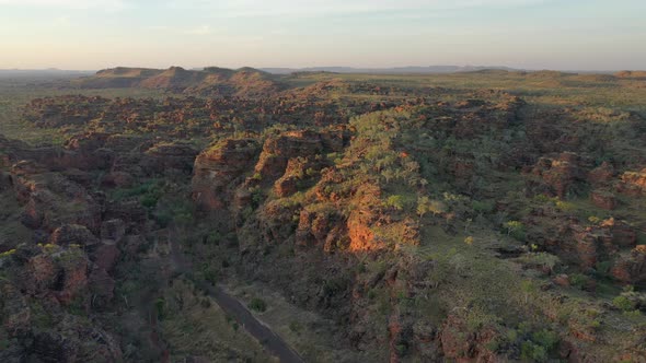 Mirima National Park, Kununrra, Western Australiaw 4K Aerial Drone