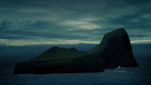 Rocky Island In The Evening