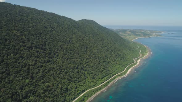 View of Mountain and Ocean Landscape