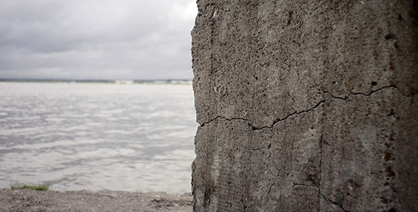 Concrete Wall And Sea