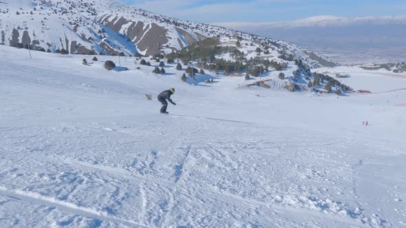 Fast Snowboarder