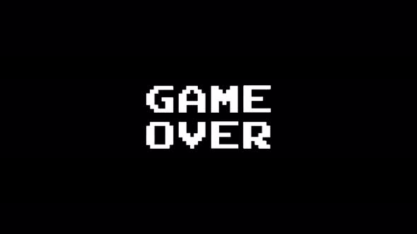 GAME OVER Glitch Text (3 Versions with Alpha)