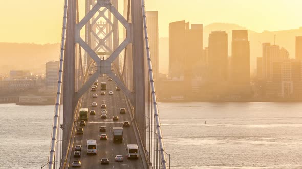 San Francisco Oakland-Bay Bridge Golden Hour