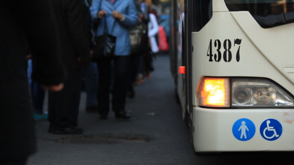 Commuters Traveling By Bus