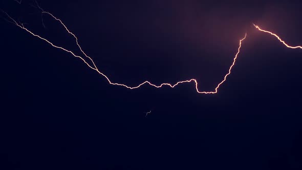 Night Sky With Lightning
