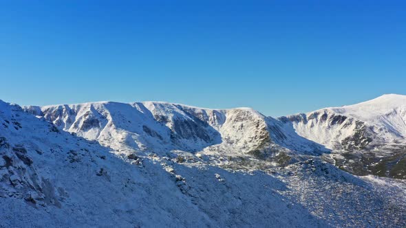 Wonderful Landscapes of the Carpathian Mountains Covered with the First Snow in Ukraine Near the