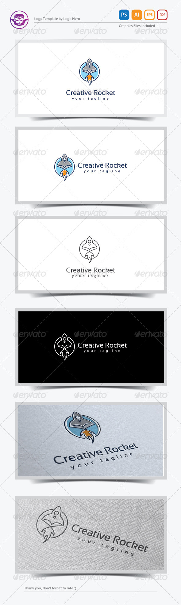 Creative Rocket Logo Template