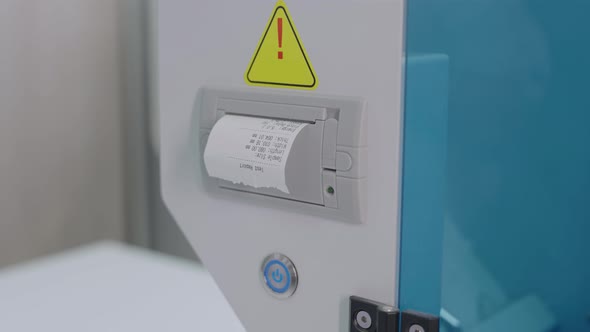 The Automatic Analyzer Gave the Test Result on a Paper Check