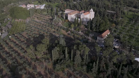 Latrun Monastery in Israel Aerial View