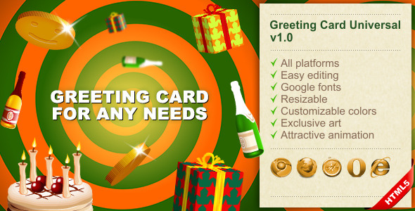 HTML5 Greeting Card Universal