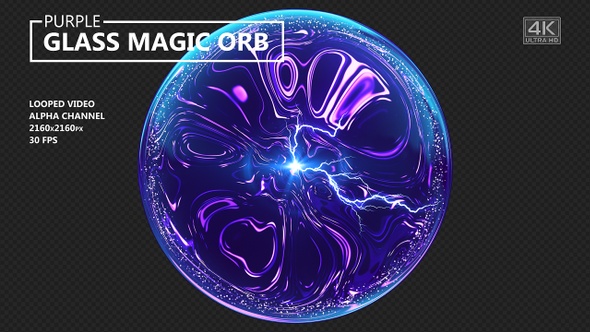 Purple Glass Magic Orb