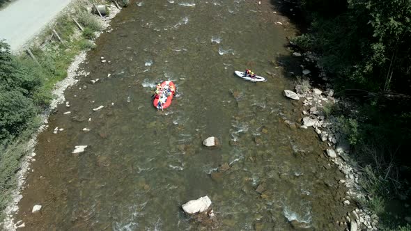 Aerial View of Mountain River