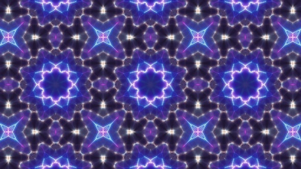 Blinking Lights Neon Kaleidoscope Background Loop 4K 09