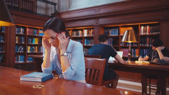 Young student in the library