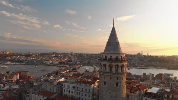 Galata Tower in Istanbul Turkey