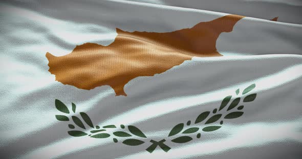 Cyprus national flag background motion graphic looped