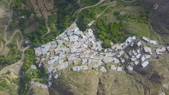 Rural tourism, Sustainable Tourism, Meet the rural architecture. A village in the mountains. The roo