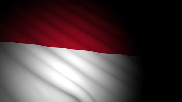 Indonesia Flag Blowing in Wind alt